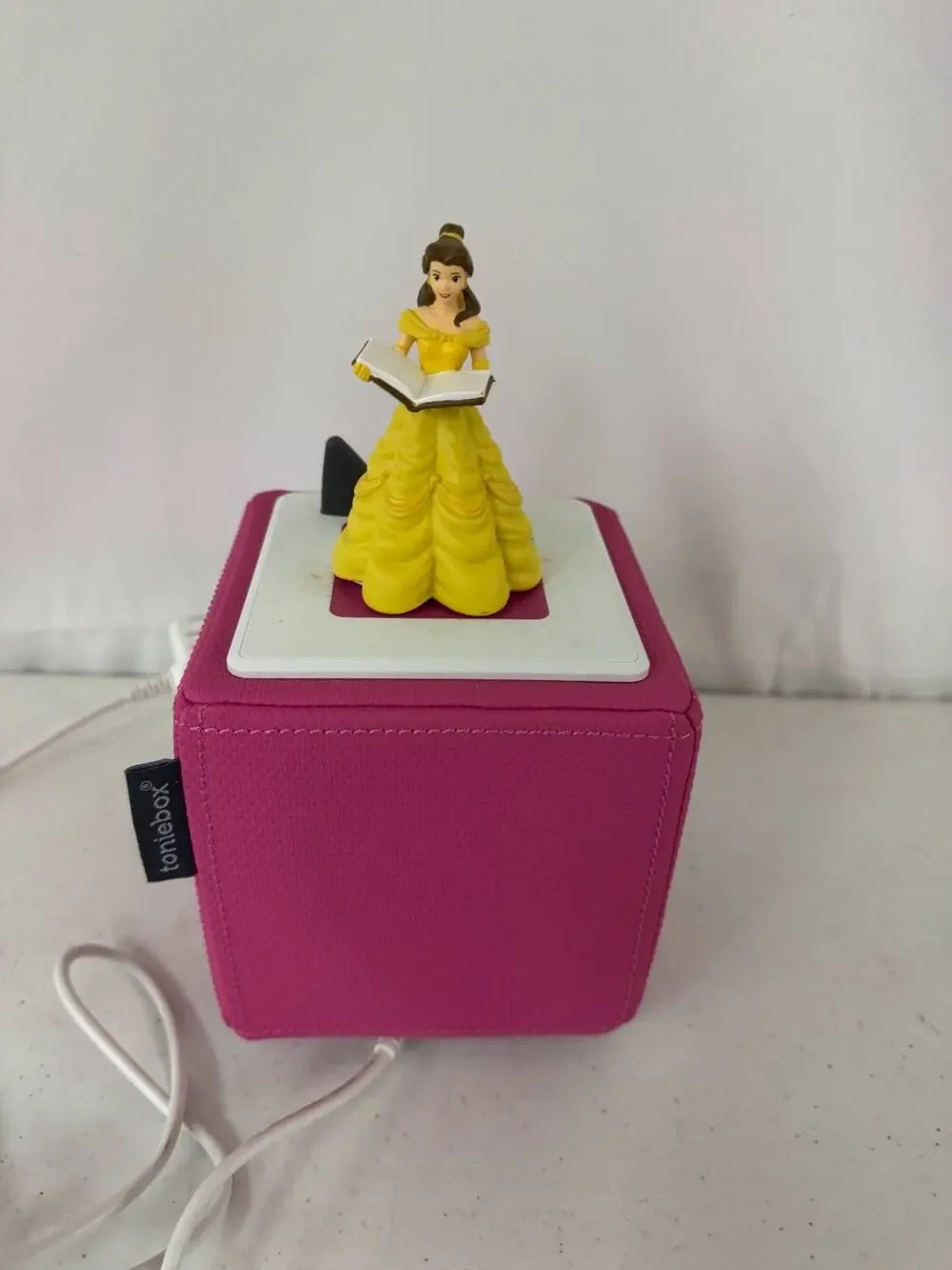 Tonies Toniebox Pink Kids Audio Player Speaker with Disney Belle Tonie Figure